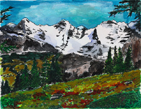 North towards the Fairchild Mountain